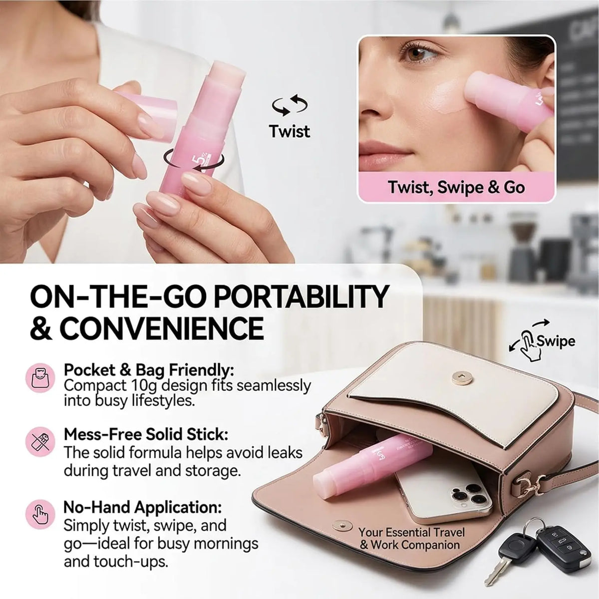 PDRN Pink Collagen Volume Balm Stick | Face, Lips & Body Moisturiser