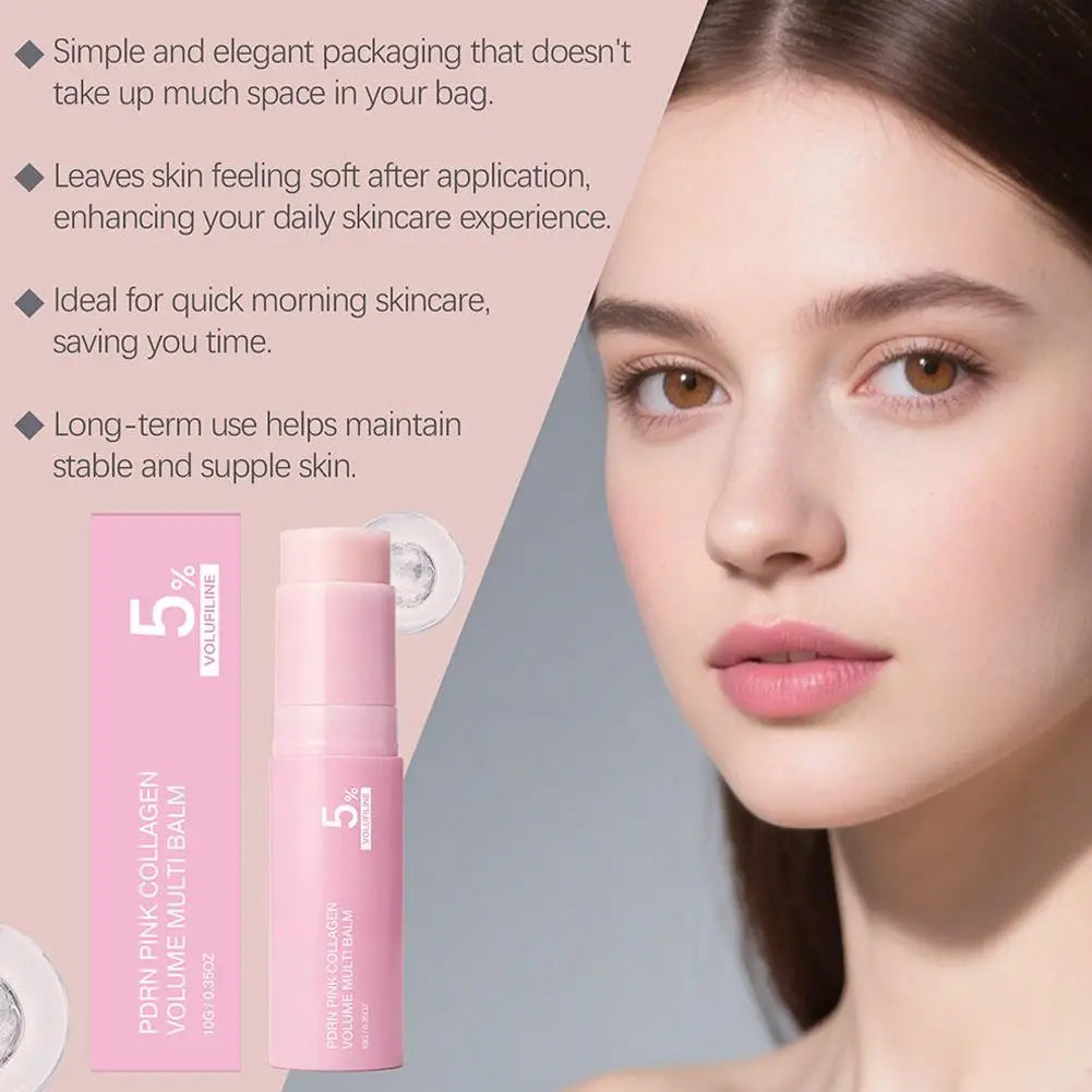 PDRN Pink Collagen Volume Balm Stick | Face, Lips & Body Moisturiser