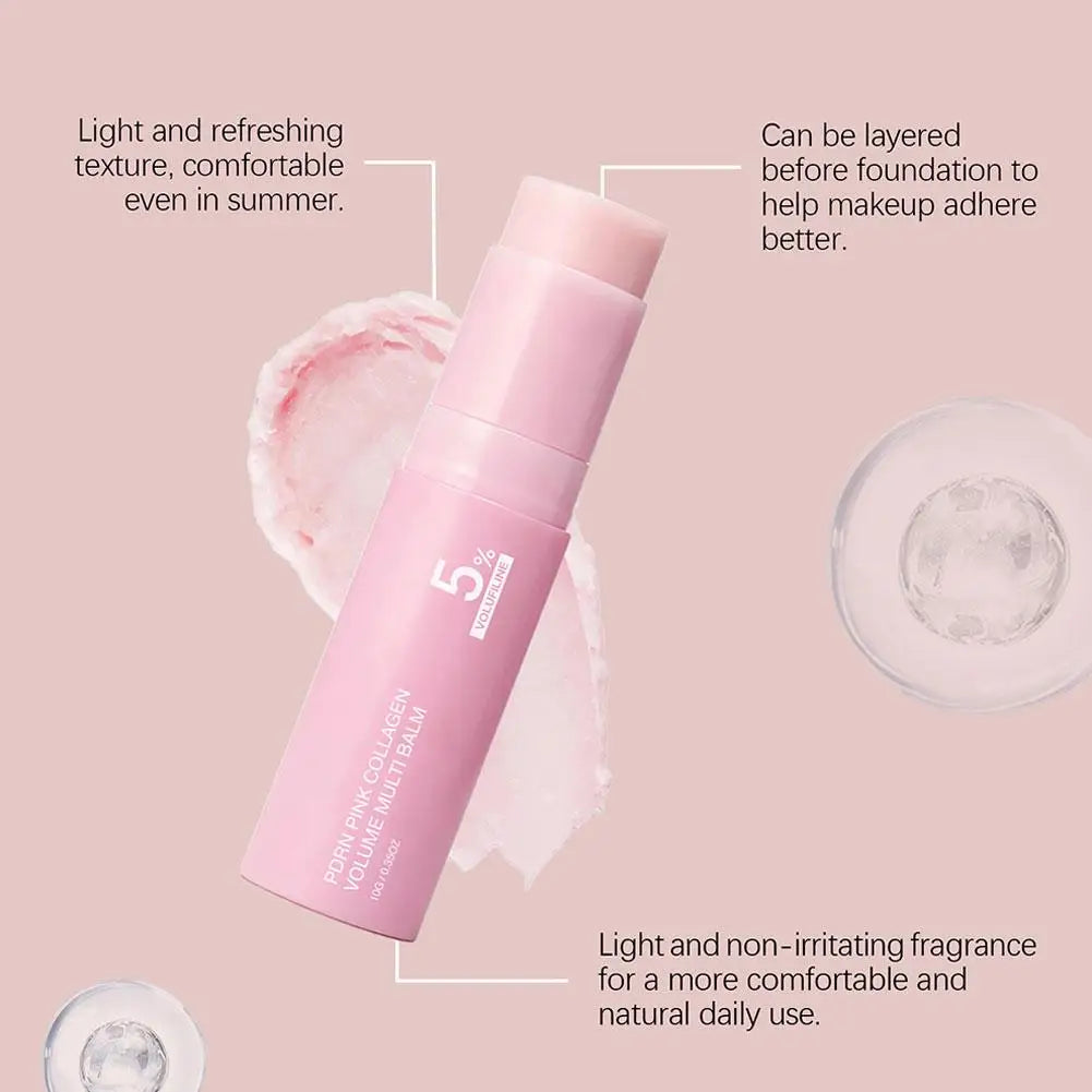 PDRN Pink Collagen Volume Balm Stick | Face, Lips & Body Moisturiser